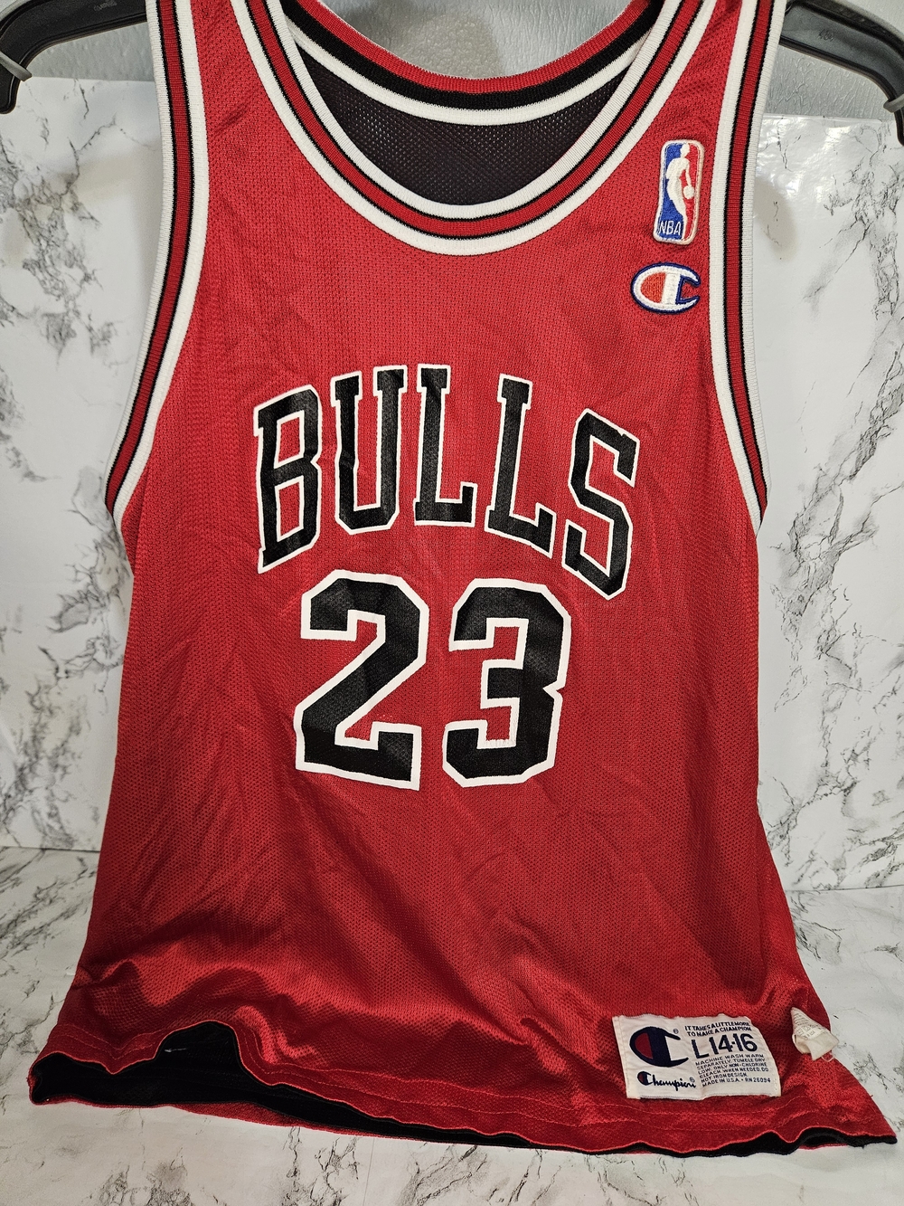 VTG Chicago Bulls Champion Reversible Jersey #23 Michael Jordan Youth L 14-16